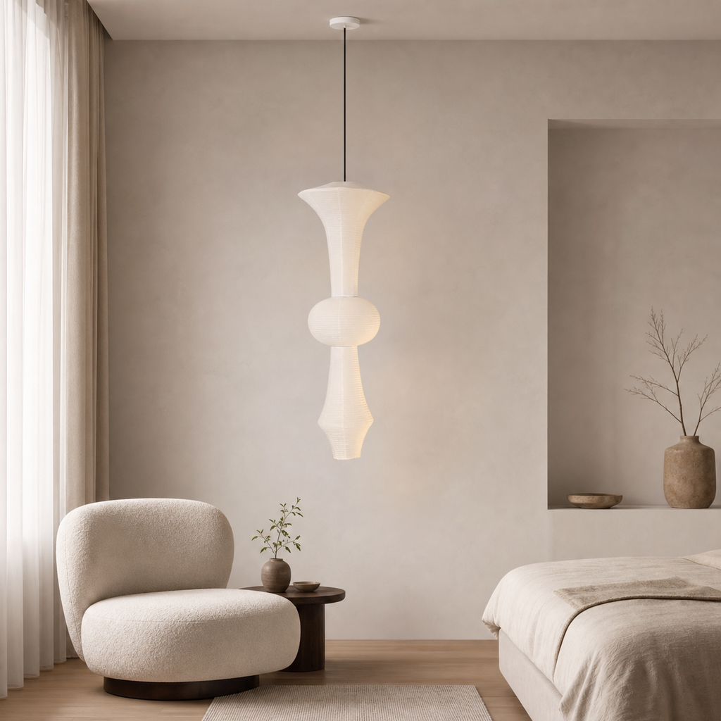 Akari Dia 16.9 by H 55.1 inch rice paper pendant light