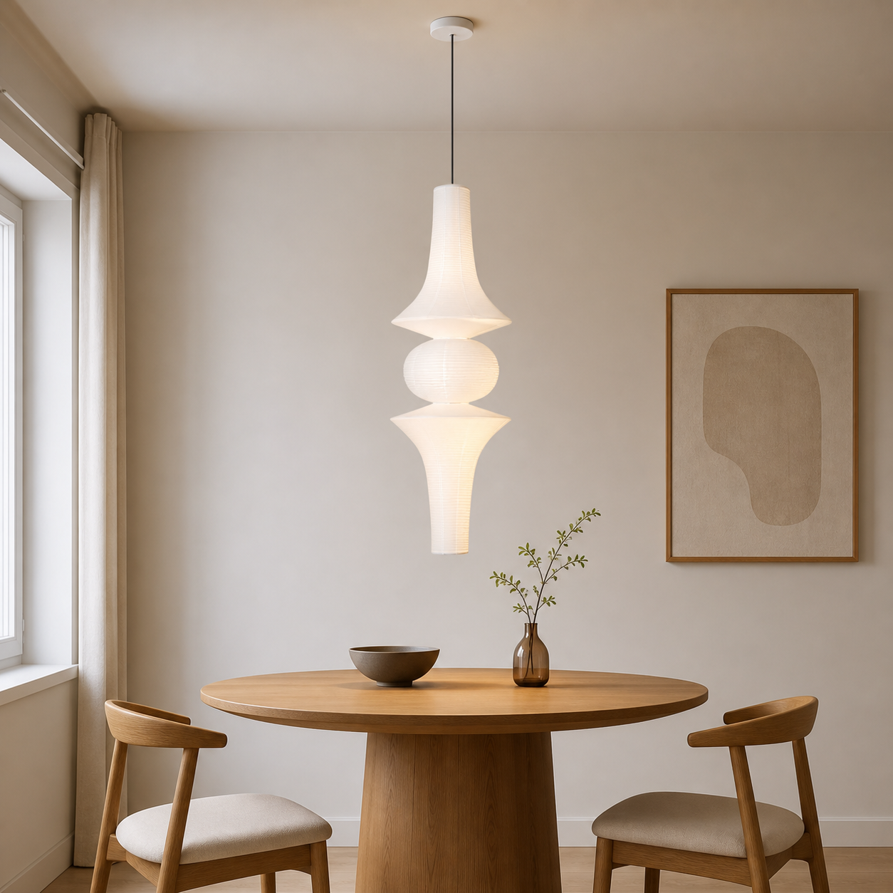 Akari Dia 16.9 by H 51.2 inch rice paper pendant light
