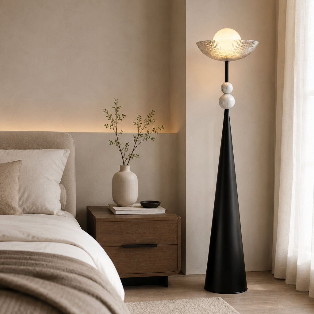 Avrn Aivara dimmable 3-color globe floor lamp