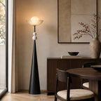 Avrn Aivara marble globe floor lamp