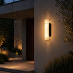 Alura stone composite wall sconce with soft diffused glow