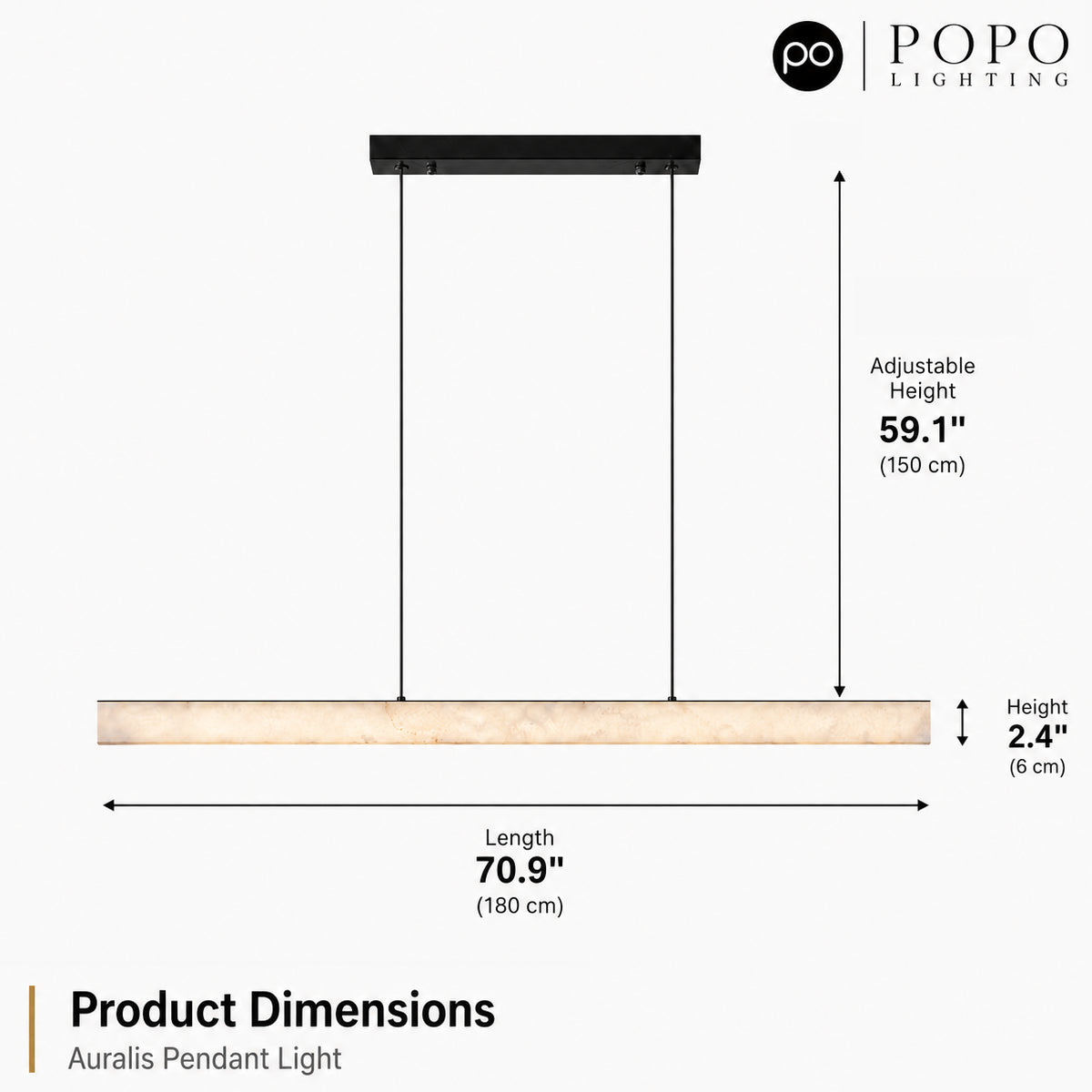 Auralis Resin Linear Pendant Light 1