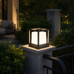 Avrn Lcavro black and white garden bollard light