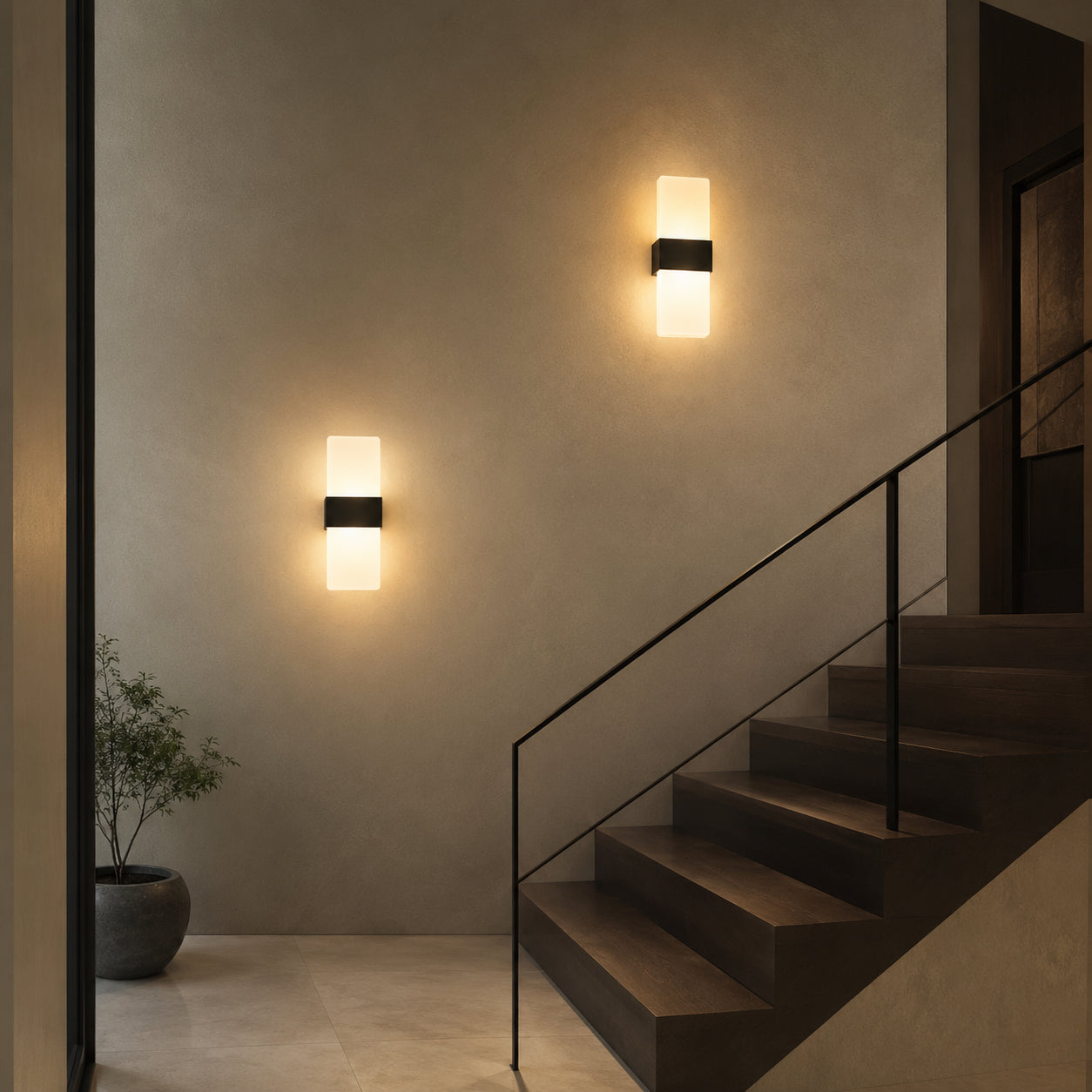 Novae indoor LED wall sconce for bathroom vanity