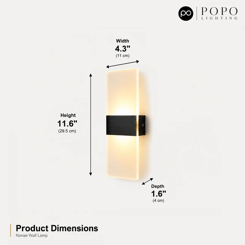 Novae Rectangular Modern Wall Lamp 8