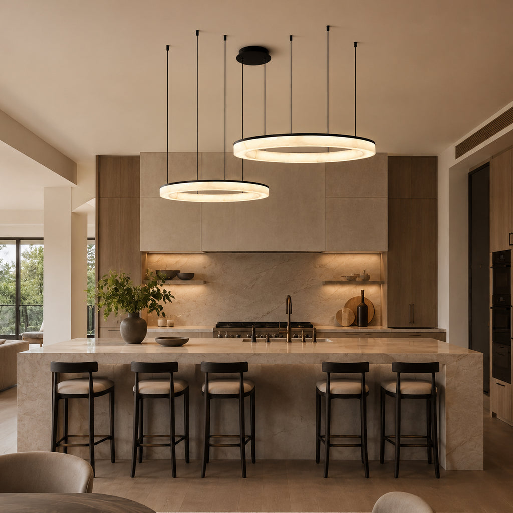 Avrn Novera horizontal double ring chandelier