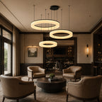 Avrn Novera horizontal polycyclic ring chandelier