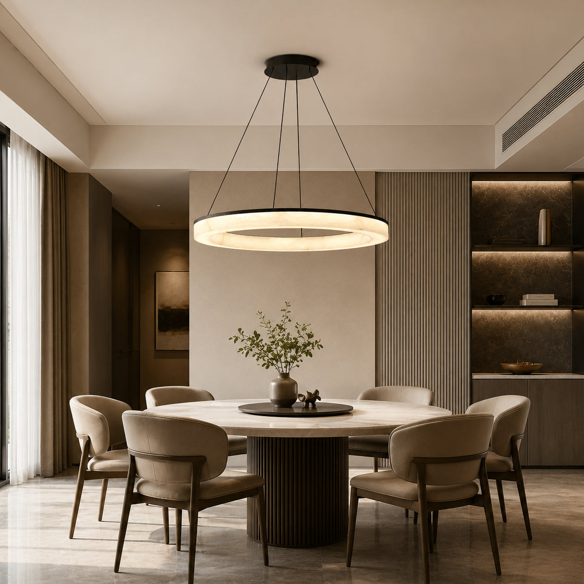 Avrn Novera resin ring chandelier