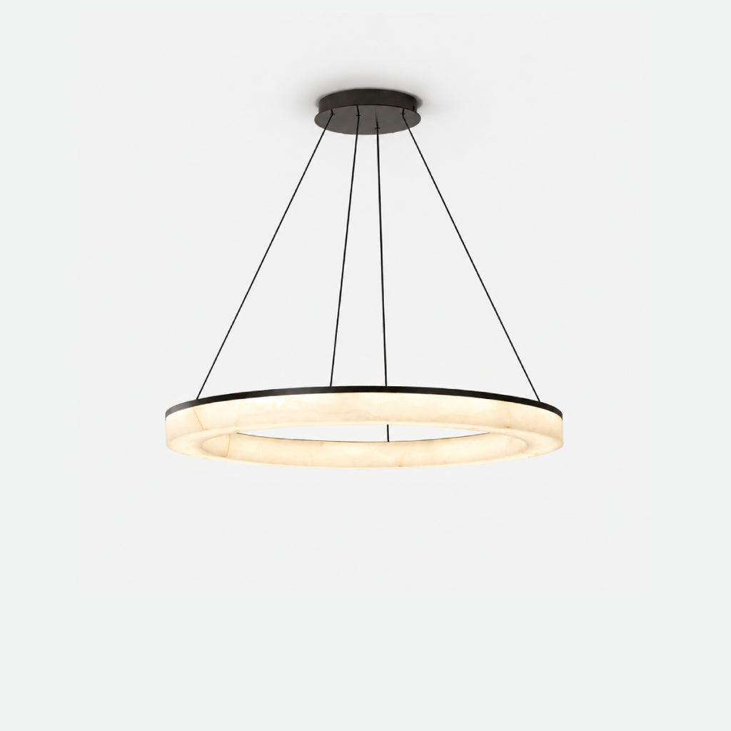 Avrn Novera black suspension ring chandelier