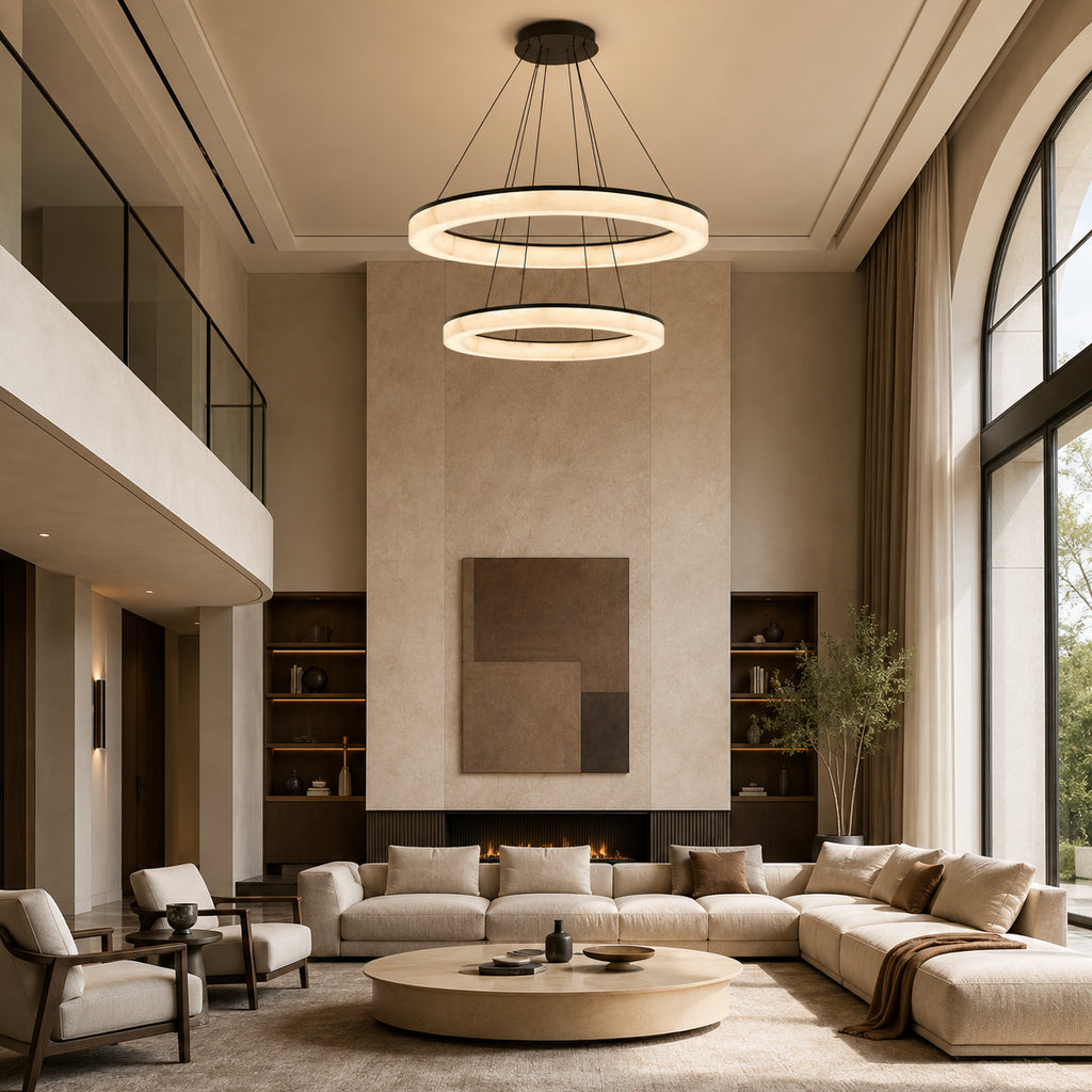 Avrn Novera sculptural LED chandelier for entryway