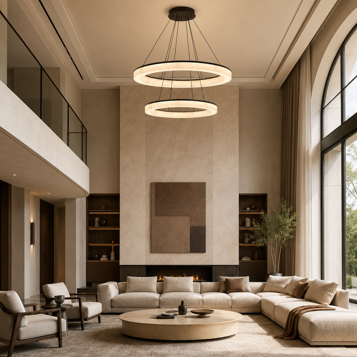 Avrn Novera sculptural LED chandelier for entryway