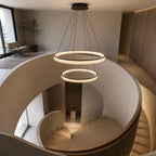 Avrn Novera vertical resin ring chandelier detail