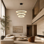 Avrn Novera vertical resin ring chandelier detail