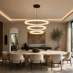 Avrn Novera vertical polycyclic ring chandelier