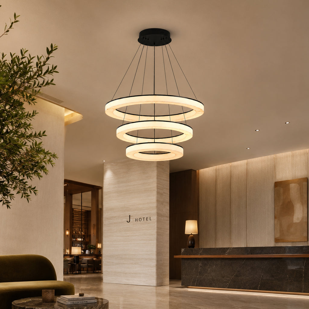 Avrn Novera modern foyer ring chandelier