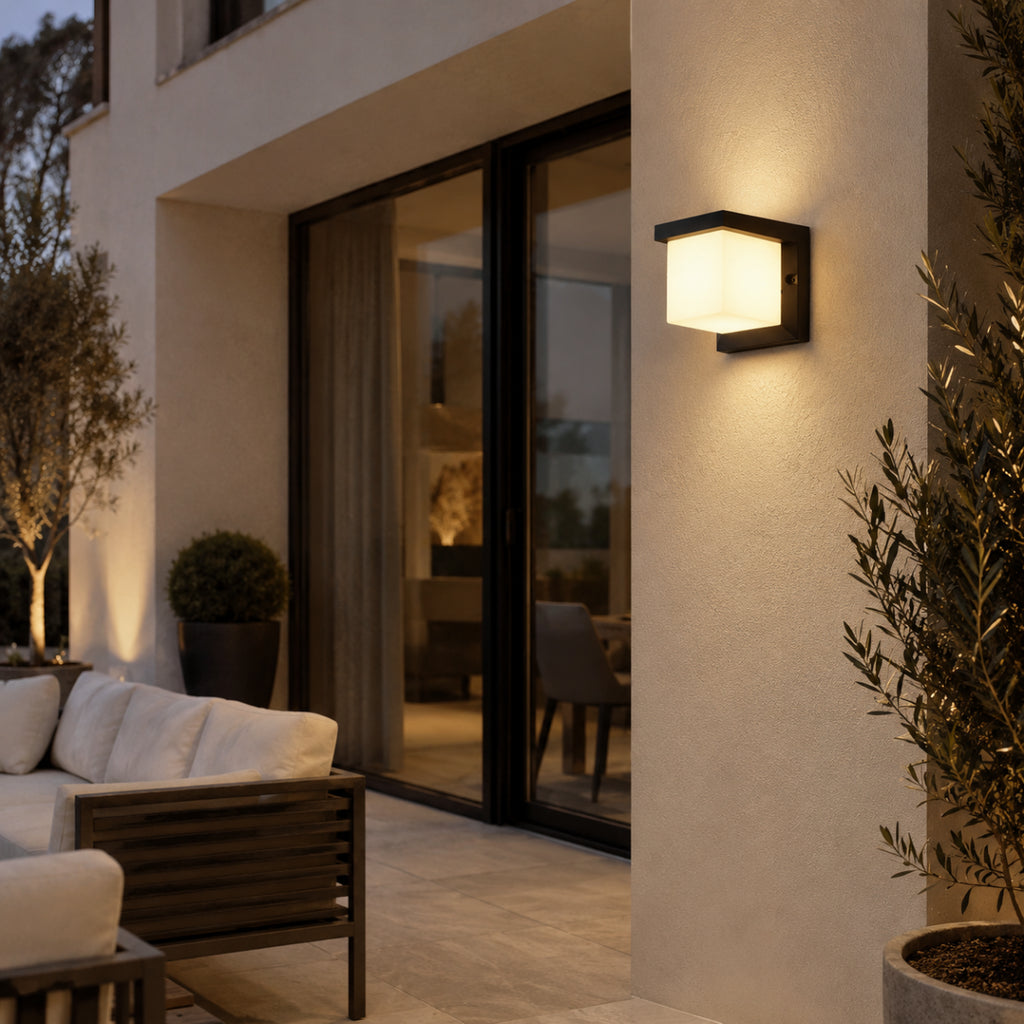 Avrn Sleek waterproof wall sconce for patio
