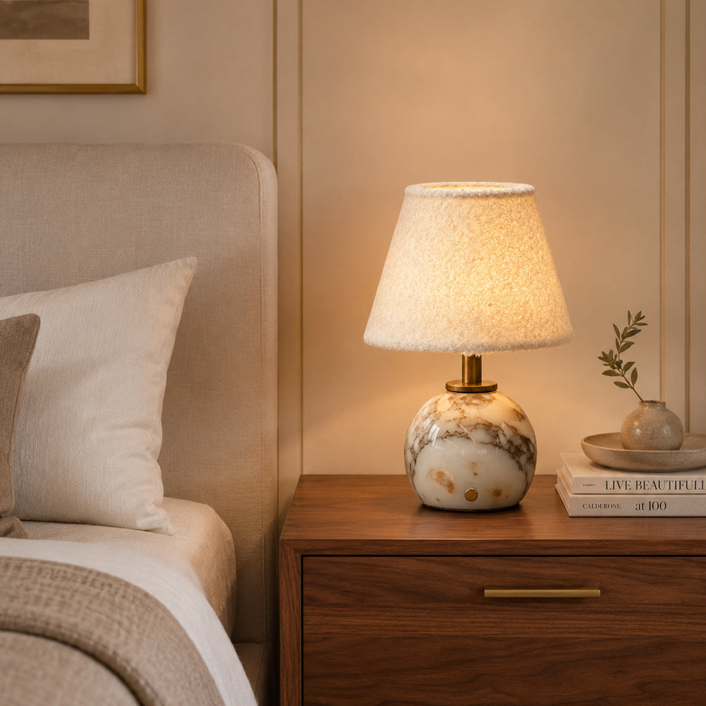 Velune Marble Look Table Lamp 6