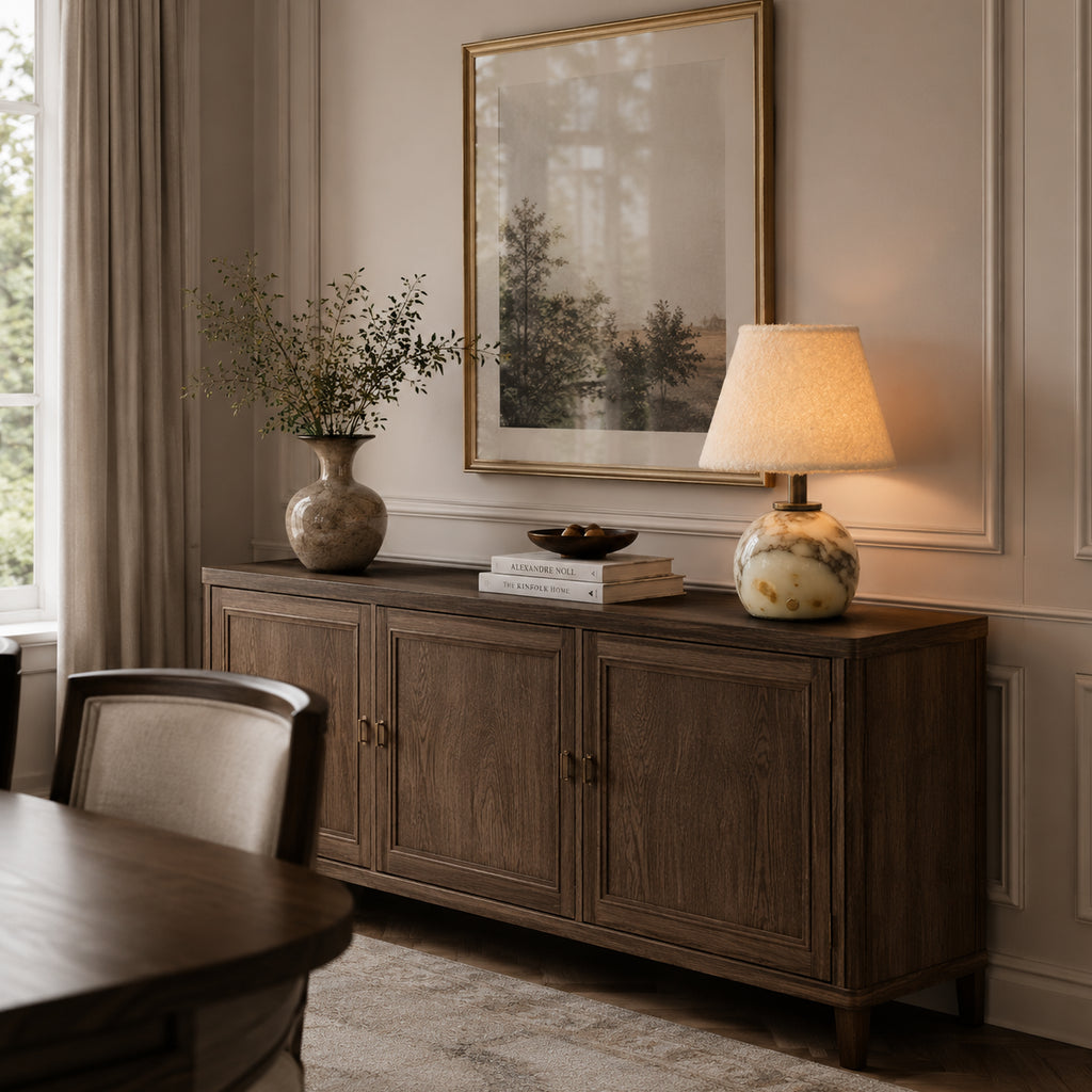 Velune Marble Look Table Lamp 7