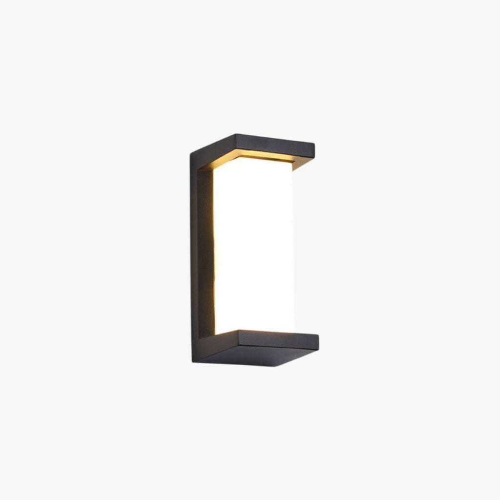 Zenith modern outdoor wall light installed on exterior wall