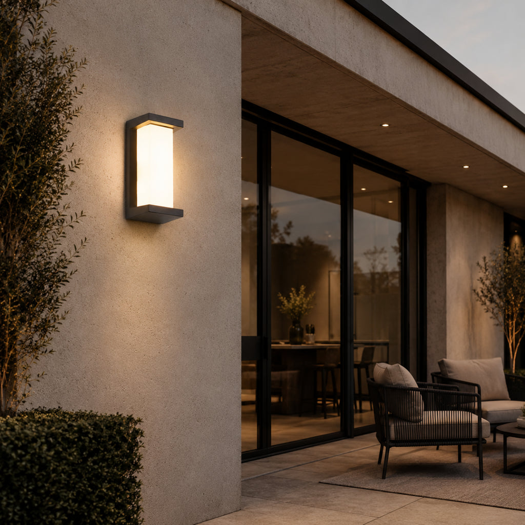 Zenith outdoor wall light for patio and exterior walls