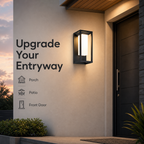Avrn outdoor wall light installation detail on exterior wall